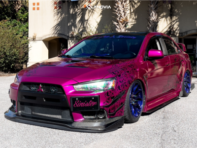 1 2013 Lancer Mitsubishi Evolution Gsr Air Lift Performance Air Suspension Anovia Night Blue