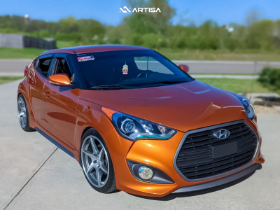 1 2016 Veloster Hyundai Turbo Godspeed Project Lowering Springs Artisa Artformed Titan Silver