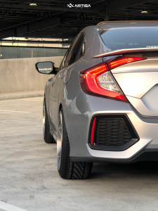 1 2017 Civic Honda Si Bc Racing Coilovers Artisa Artformed Titan Silver