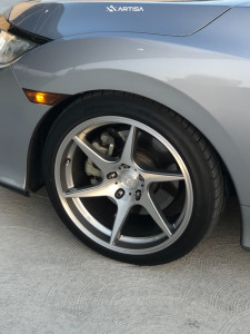 1 2017 Civic Honda Si Bc Racing Coilovers Artisa Artformed Titan Silver