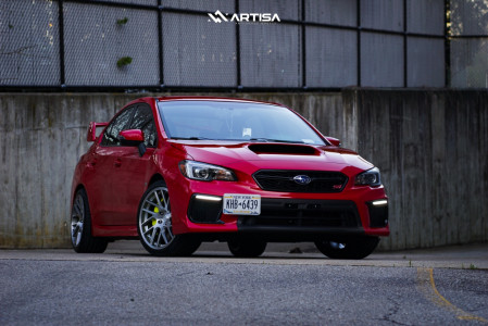 1 2018 Wrx Sti Subaru Base Stock Air Suspension Artisa Artformed Elder Silver