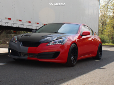 2011 Hyundai Genesis Coupe - 18x9.5 22mm - Anovia Night - Coilovers - 245/40R18