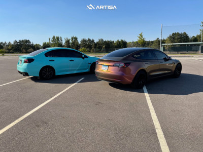 1 2020 3 Tesla Performance Stock Air Suspension Artisa Artformed Elder Black