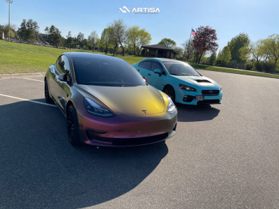 1 2020 3 Tesla Performance Stock Air Suspension Artisa Artformed Elder Black