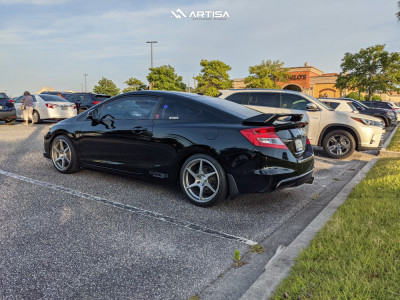 1 2013 Civic Honda Si Fortune Auto Air Suspension Artisa Artformed Titan Silver