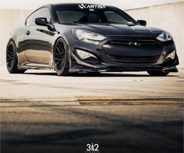 1 2013 Genesis Coupe Hyundai 20t Premium Air Lift Performance Air Suspension Artisa Artformed Elder Black