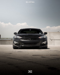 1 2013 Genesis Coupe Hyundai 20t Premium Air Lift Performance Air Suspension Artisa Artformed Elder Black