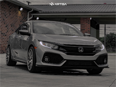 1 2018 Civic Honda Sport Stock Air Suspension Artisa Artformed Elder Silver