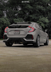 1 2018 Civic Honda Sport Stock Air Suspension Artisa Artformed Elder Silver