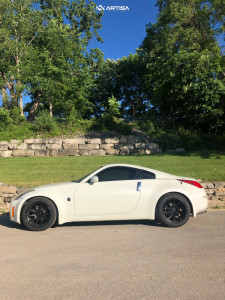 1 2003 350z Nissan Touring Stock Air Suspension Artisa Artformed Night Matte Black