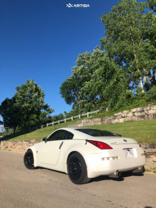 1 2003 350z Nissan Touring Stock Air Suspension Artisa Artformed Night Matte Black