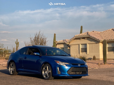 2016 Scion tC - 18x8.5 35mm - Anovia Carrier - Stock Suspension - 235/40R18