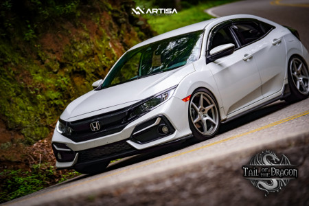 2021 Honda Civic - 18x8.5 35mm - Anovia Titan - Lowering Springs - 235/40R18