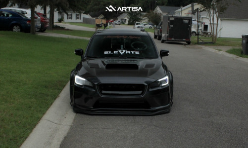 2016 Subaru WRX - 18x9.5 15mm - Anovia Night - Air Suspension - 255/35R18