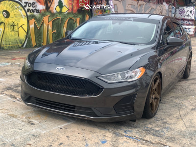 2019 Ford Fusion - 18x8.5 40mm - Anovia Kinetic - Coilovers - 235/40R18