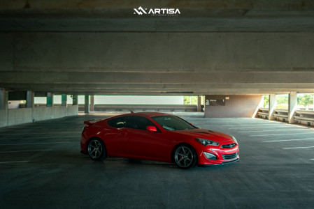 2013 Hyundai Genesis Coupe - 18x9.5 22mm - Anovia Titan - Lowering Springs - 255/35R18