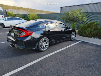 1 2019 Civic Honda Si Eibach Lowering Springs Artisa Artformed Titan Silver