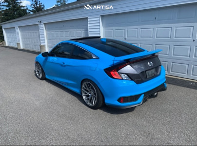 1 2019 Civic Honda Si Bc Racing Coilovers Artisa Artformed Elder Brushed Apollo Silver