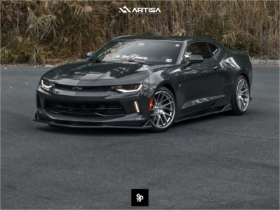 1 2017 Camaro Chevrolet Lt Eibach Lowering Springs Artisa Artformed Elder Brushed Apollo Silver