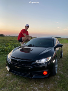 1 2017 Civic Honda Ex T Bc Racing Coilovers Artisa Artformed Elder Brushed Apollo Silver