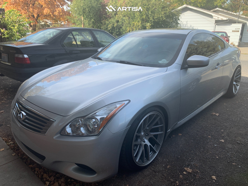 1 2008 G37 Infiniti Sport Tein Coilovers Artisa Artformed Elder Brushed Apollo Silver