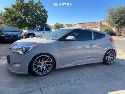 2013 Hyundai Veloster - 18x9.5 35mm - Anovia Elder - Coilovers - 225/45R18