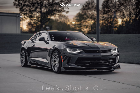 1 2017 Camaro Chevrolet Lt Eibach Lowering Springs Artisa Artformed Elder Brushed Apollo Silver