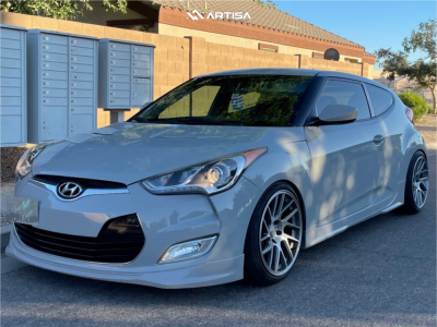 2013 Hyundai Veloster - 18x9.5 35mm - Anovia Elder - Coilovers - 225/45R18