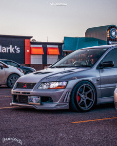 1 2001 Lancer Evolution 7 Mitsubishi Gsr Tein Coilovers Artisa Artformed Titan Brushed Apollo Silver
