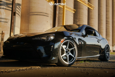 1 2017 86 Toyota Base Tein Coilovers Artisa Artformed Titan Brushed Apollo Silver