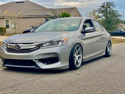 1 2016 Accord Honda Air Lift Performance Air Suspension Artisa Artformed Titan Brushed Apollo Silver