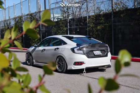 1 2019 Civic Honda Lx D2 Racing Lowering Springs Anovia Elder Brushed Apollo Silver