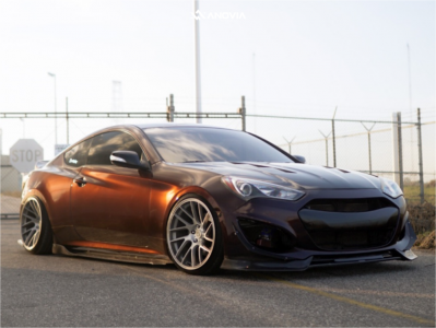 1 2015 Genesis Coupe Hyundai 38 Custom Air Suspension Anovia Elder Brushed Apollo Silver