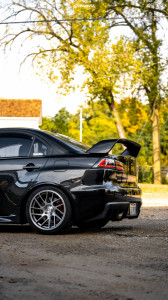 1 2012 Lancer Mitsubishi Evolution Gsr Truhart Coilovers Anovia Elder Brushed Apollo Silver