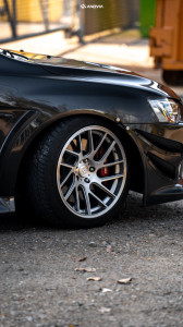 1 2012 Lancer Mitsubishi Evolution Gsr Truhart Coilovers Anovia Elder Brushed Apollo Silver