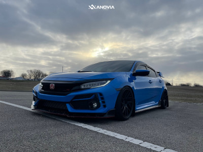 1 2021 Civic Honda Type R Air Lift Performance Air Suspension Anovia Elder Raven Black