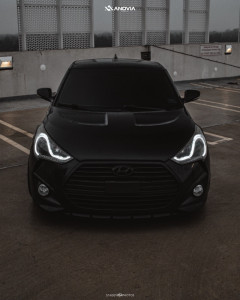 2015 Hyundai Veloster - 18x9.5 35mm - Anovia Elder - Lowering Springs - 225/40R18