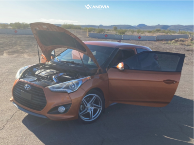 2014 Hyundai Veloster - 18x8.5 35mm - Anovia Carrier - Stock Suspension - 235/40R18