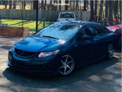 2015 Honda Civic - 18x8.5 35mm - Anovia Titan - Lowering Springs - 205/40R18