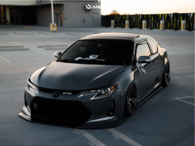 2014 Scion tC - 18x10.5 22mm - Anovia Elder - Air Suspension - 215/35R18