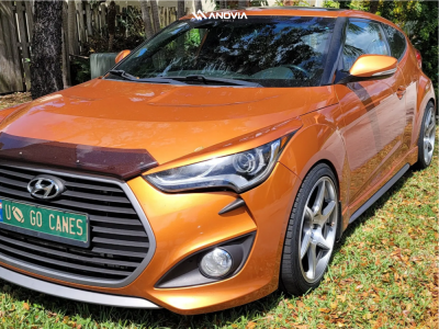 2016 Hyundai Veloster - 18x8.5 35mm - Anovia Titan - Coilovers - 225/40R18