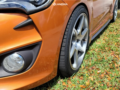 1 2016 Veloster Hyundai Turbo Ksport Coilovers Anovia Titan Brushed Apollo Silver