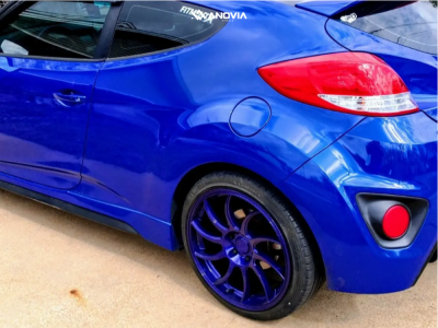 2013 Hyundai Veloster - 18x8.5 35mm - Anovia Night - Stock Suspension - 215/40R18