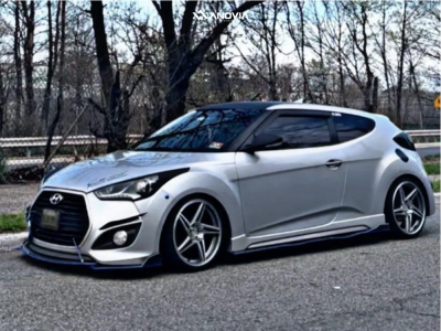 2013 Hyundai Veloster - 18x8.5 35mm - Anovia Carrier - Coilovers - 215/35R18