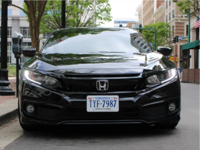 1 2019 Civic Honda Sport D2 Racing Lowering Springs Anovia Titan Raven Black