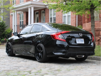 1 2019 Civic Honda Sport D2 Racing Lowering Springs Anovia Titan Raven Black