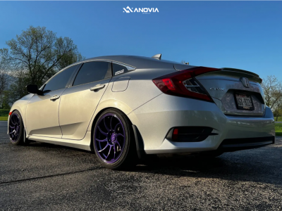 1 2016 Civic Honda Ex L D2 Racing Lowering Springs Anovia Night Picasa Blue