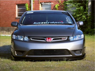 1 2008 Civic Honda Si Airtekk Air Suspension Anovia Titan Brushed Apollo Silver