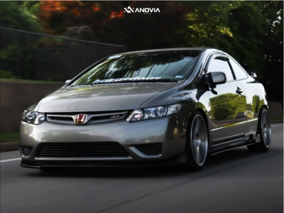 1 2008 Civic Honda Si Airtekk Air Suspension Anovia Titan Brushed Apollo Silver