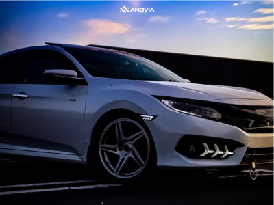 1 2017 Civic Honda Ex Bc Racing Lowering Springs Anovia Carrier Brushed Apollo Silver